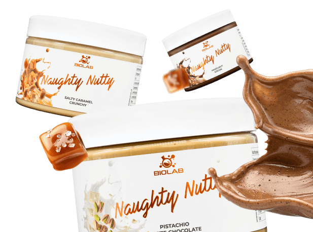 Package shots of Naughty Nutty products