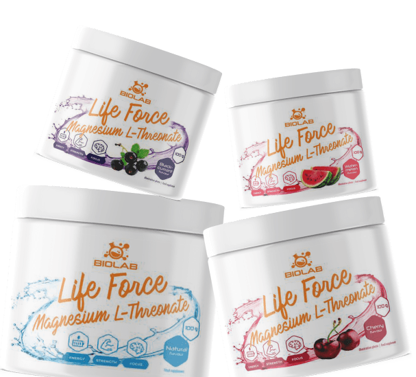 Life Force Magnesium L-Threanate  Natural Blackcurrant Cherry Watermelon